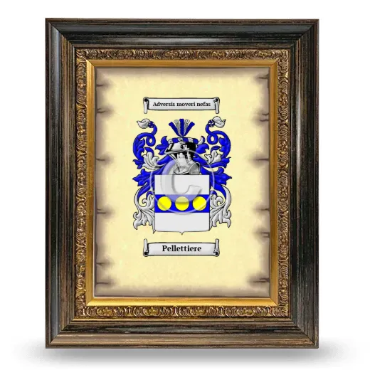 Pellettiere Coat of Arms Framed - Heirloom
