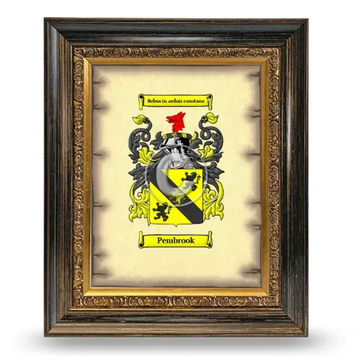 Pembrook Coat of Arms Framed - Heirloom