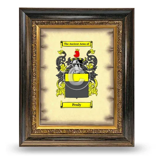 Penly Coat of Arms Framed - Heirloom