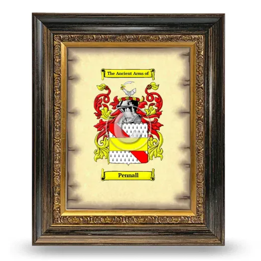 Pennall Coat of Arms Framed - Heirloom