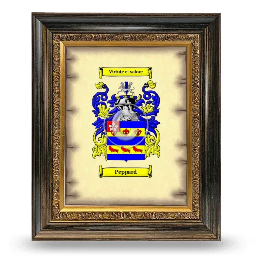 Peppard Coat of Arms Framed - Heirloom