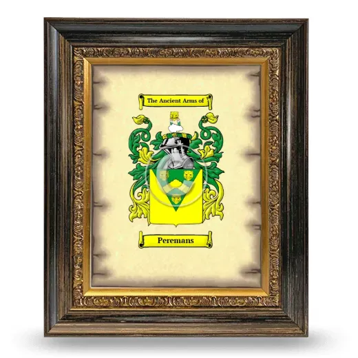 Peremans Coat of Arms Framed - Heirloom