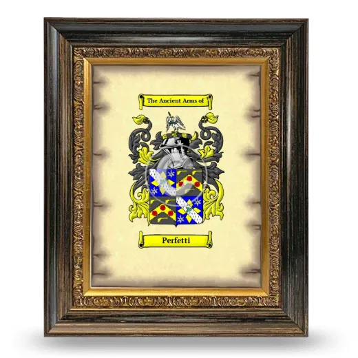 Perfetti Coat of Arms Framed - Heirloom
