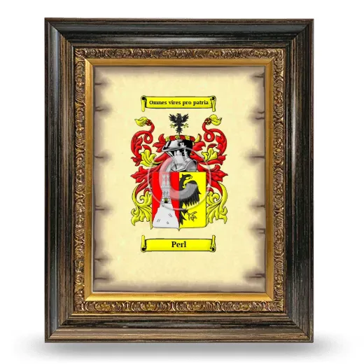 Perl Coat of Arms Framed - Heirloom