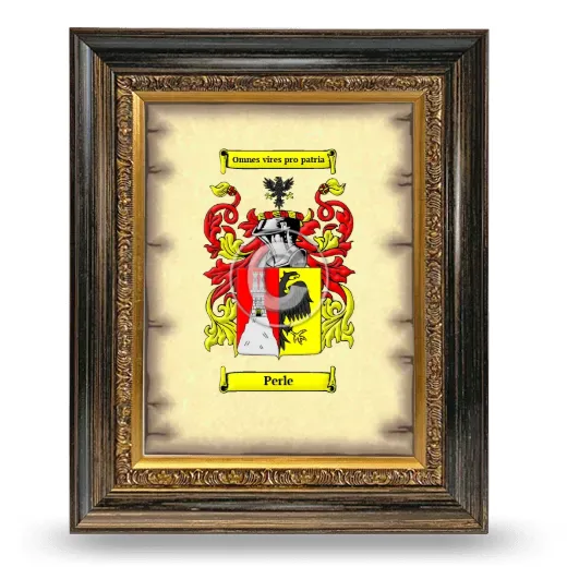 Perle Coat of Arms Framed - Heirloom