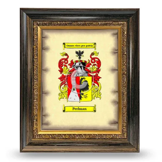 Perlman Coat of Arms Framed - Heirloom