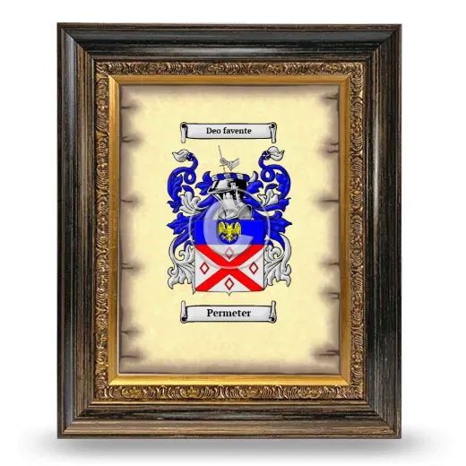 Permeter Coat of Arms Framed - Heirloom