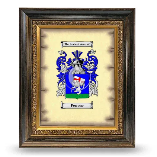 Perrone Coat of Arms Framed - Heirloom