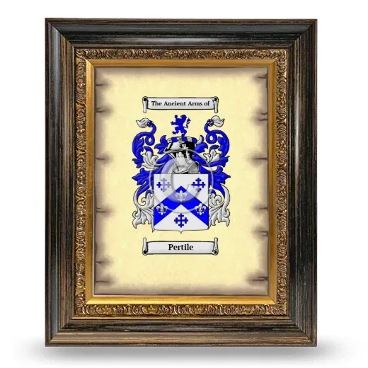 Pertile Coat of Arms Framed - Heirloom