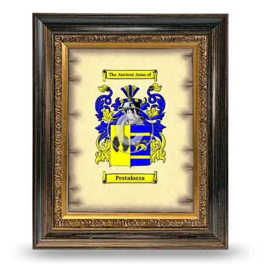 Pestalozza Coat of Arms Framed - Heirloom