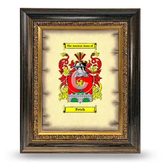 Petch Coat of Arms Framed - Heirloom