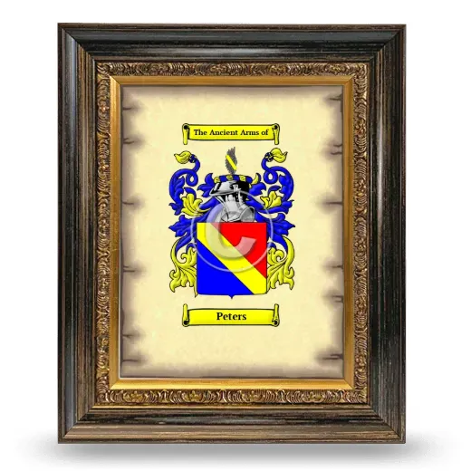 Peters Coat of Arms Framed - Heirloom