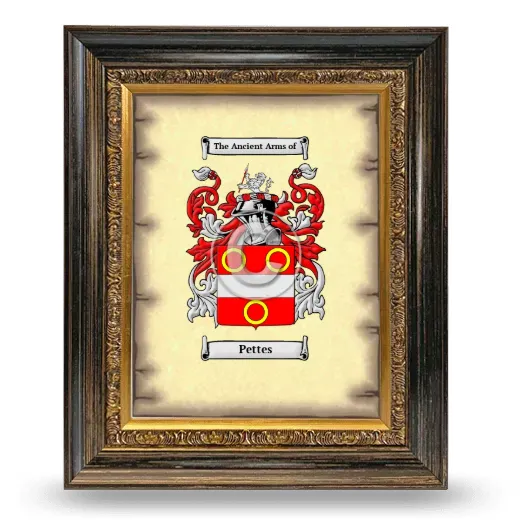 Pettes Coat of Arms Framed - Heirloom