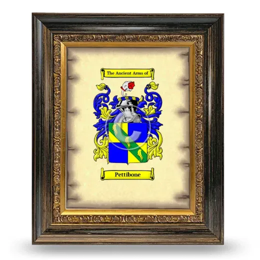 Pettibone Coat of Arms Framed - Heirloom