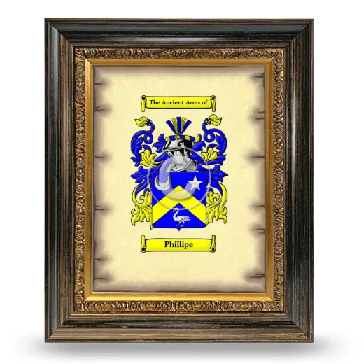 Phillipe Coat of Arms Framed - Heirloom