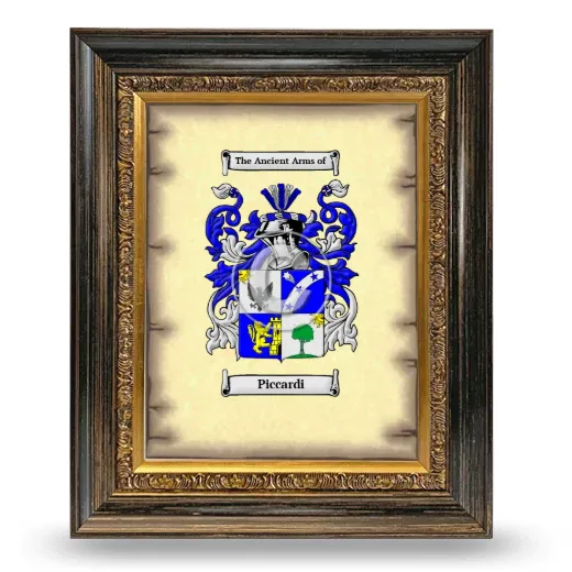 Piccardi Coat of Arms Framed - Heirloom
