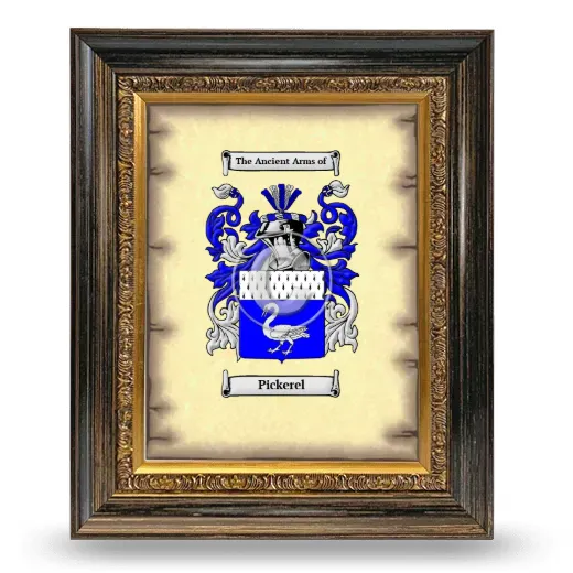 Pickerel Coat of Arms Framed - Heirloom