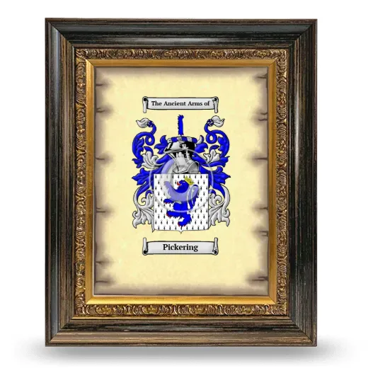 Pickering Coat of Arms Framed - Heirloom