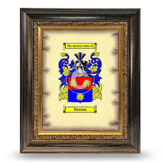 Pierson Coat of Arms Framed - Heirloom