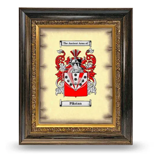Pikstan Coat of Arms Framed - Heirloom