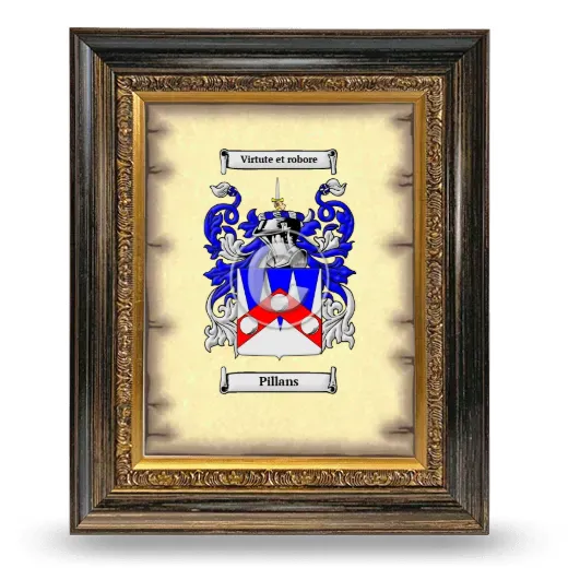 Pillans Coat of Arms Framed - Heirloom