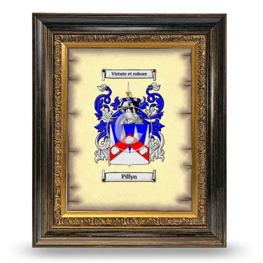 Pillyn Coat of Arms Framed - Heirloom