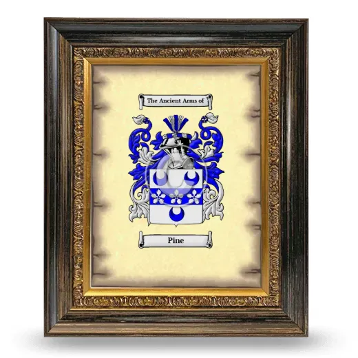 Pine Coat of Arms Framed - Heirloom