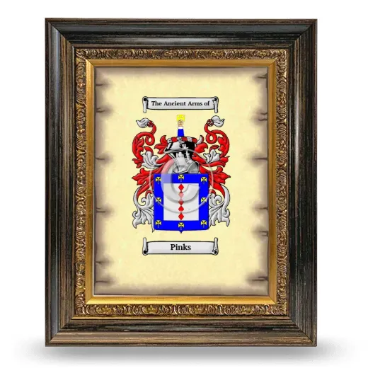 Pinks Coat of Arms Framed - Heirloom