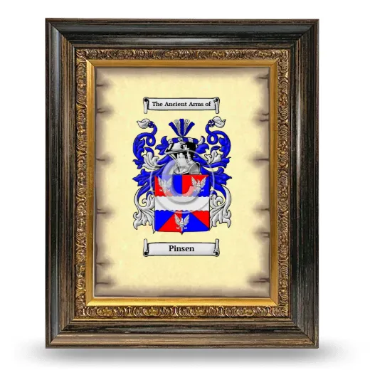 Pinsen Coat of Arms Framed - Heirloom