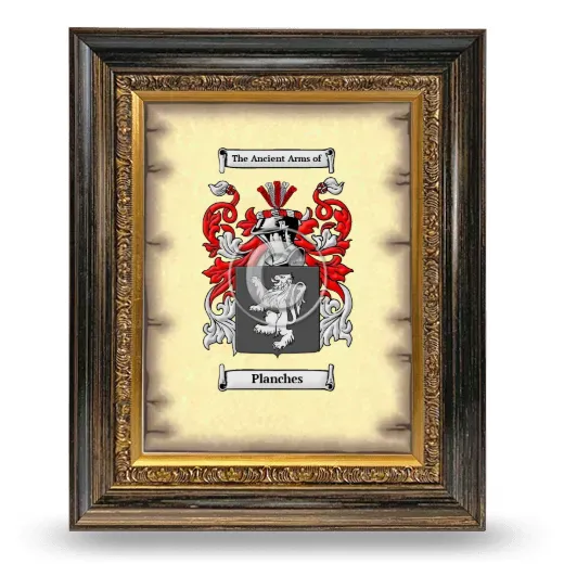Planches Coat of Arms Framed - Heirloom