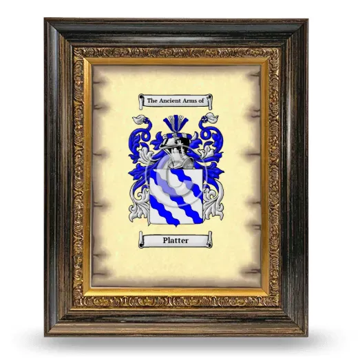 Platter Coat of Arms Framed - Heirloom
