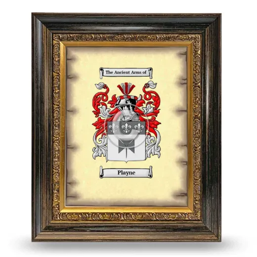 Playne Coat of Arms Framed - Heirloom