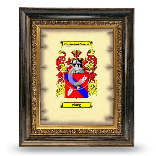 Ploog Coat of Arms Framed - Heirloom