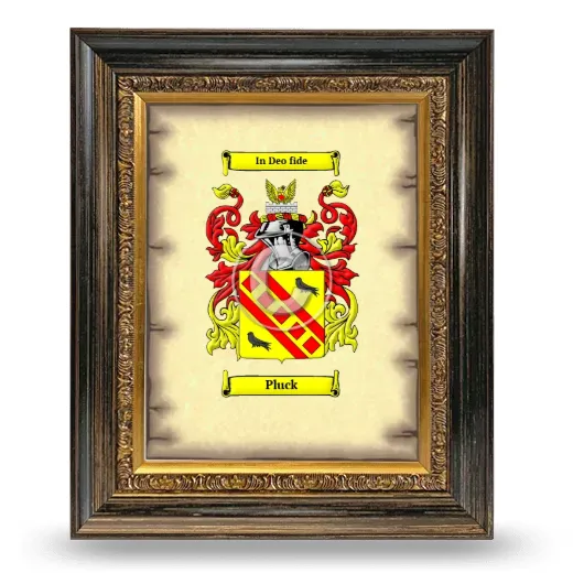 Pluck Coat of Arms Framed - Heirloom