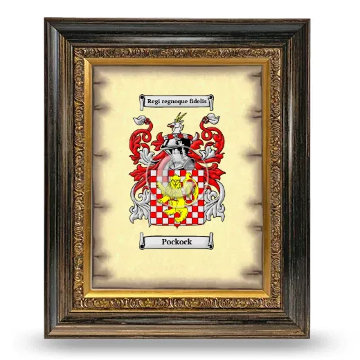 Pockock Coat of Arms Framed - Heirloom