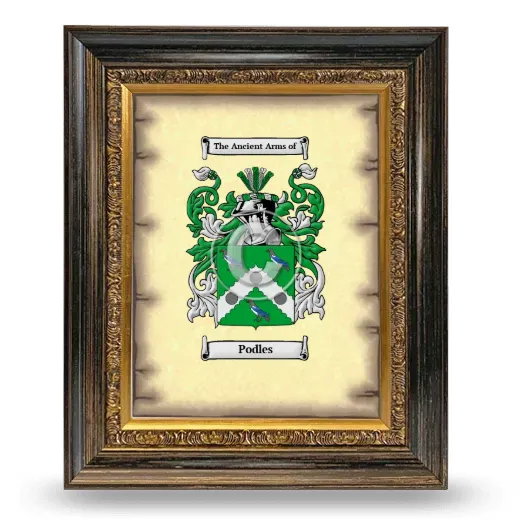 Podles Coat of Arms Framed - Heirloom