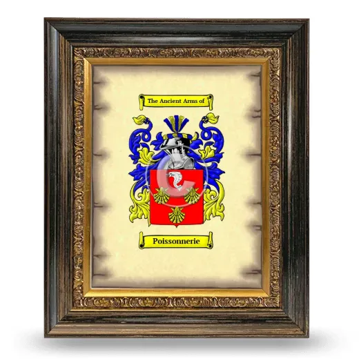 Poissonnerie Coat of Arms Framed - Heirloom