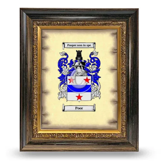 Poor Coat of Arms Framed - Heirloom