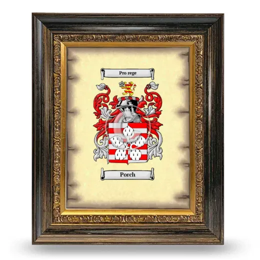 Porch Coat of Arms Framed - Heirloom
