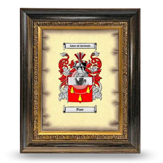 Porr Coat of Arms Framed - Heirloom