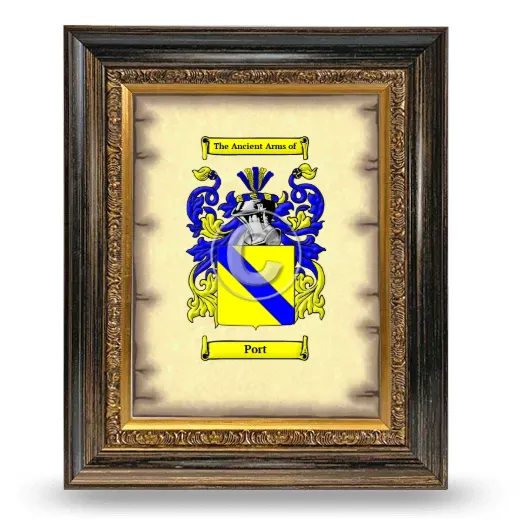 Port Coat of Arms Framed - Heirloom