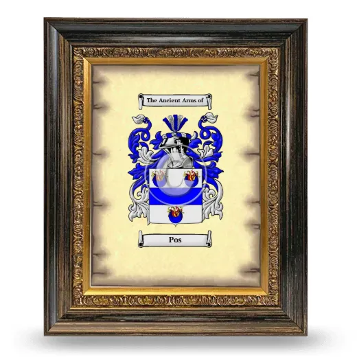 Pos Coat of Arms Framed - Heirloom
