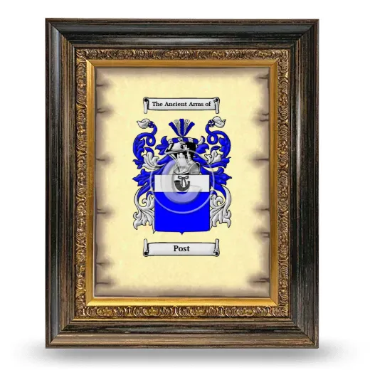 Post Coat of Arms Framed - Heirloom