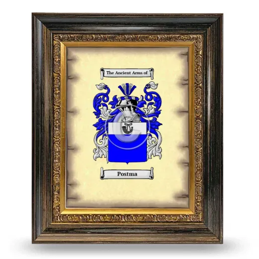 Postma Coat of Arms Framed - Heirloom