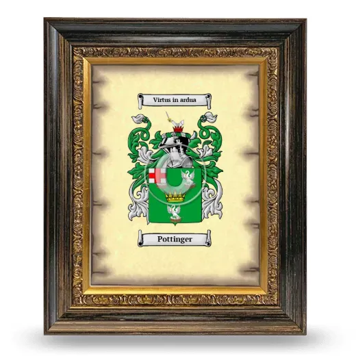 Pottinger Coat of Arms Framed - Heirloom
