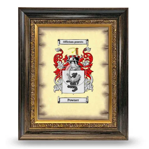 Powner Coat of Arms Framed - Heirloom