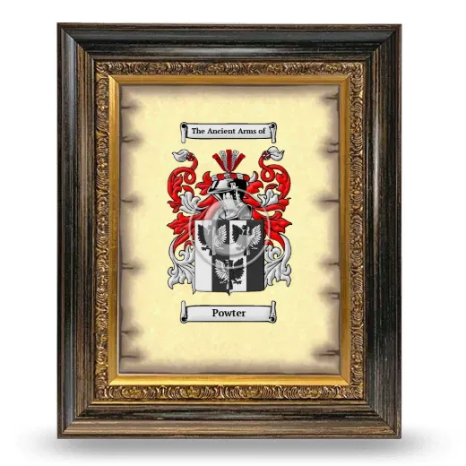 Powter Coat of Arms Framed - Heirloom