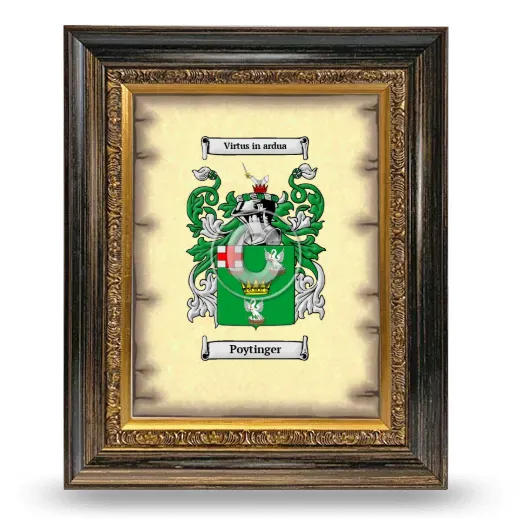 Poytinger Coat of Arms Framed - Heirloom