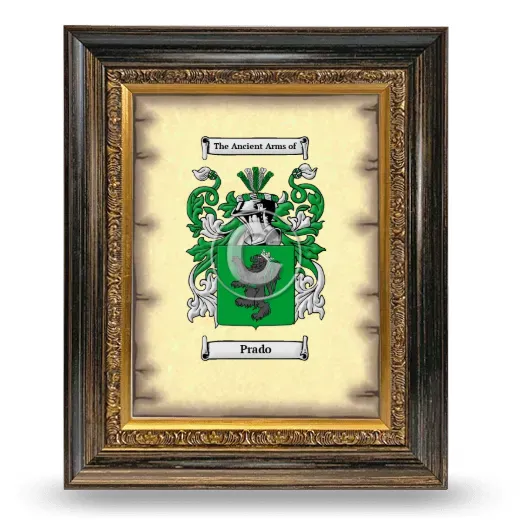 Prado Coat of Arms Framed - Heirloom