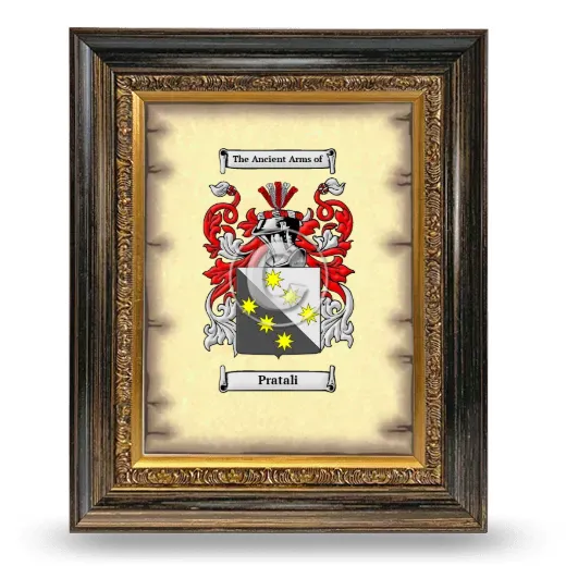 Pratali Coat of Arms Framed - Heirloom